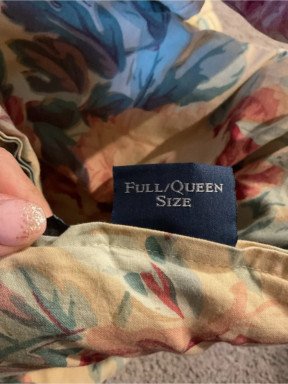 Vintage Ralph Lauren Elsa Grasslands Quilt Floral Comforter Bedding Full/Queen